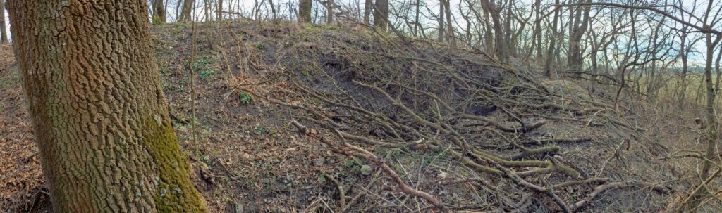 Zemný hrad. Archeologická lokalita Fidvár. (r.2021/Canonsp.)