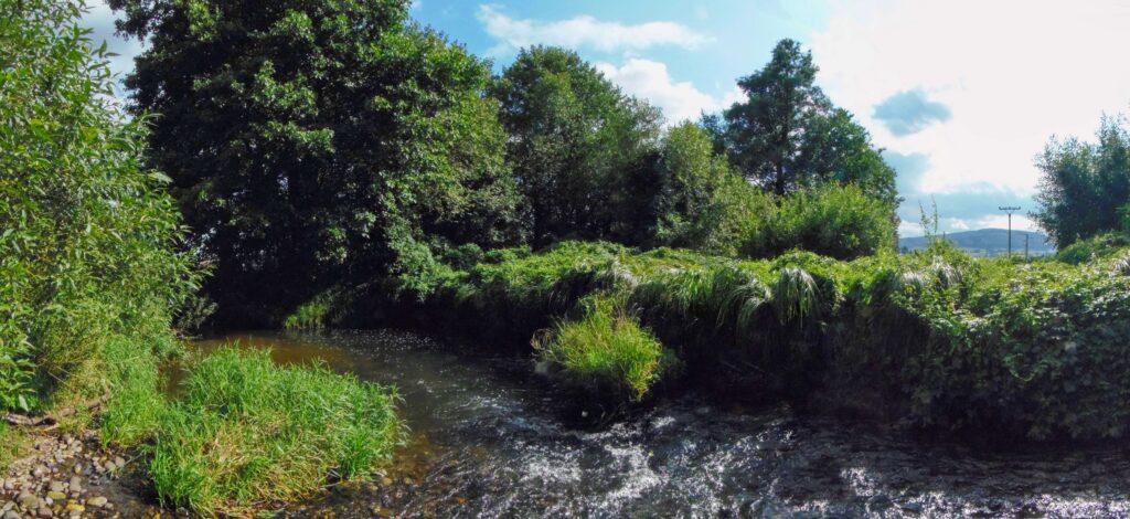 Slatina. Zubratiny. Prúdy rieky skrotené v koryte. (r.2021/OlympusSP810UZ)