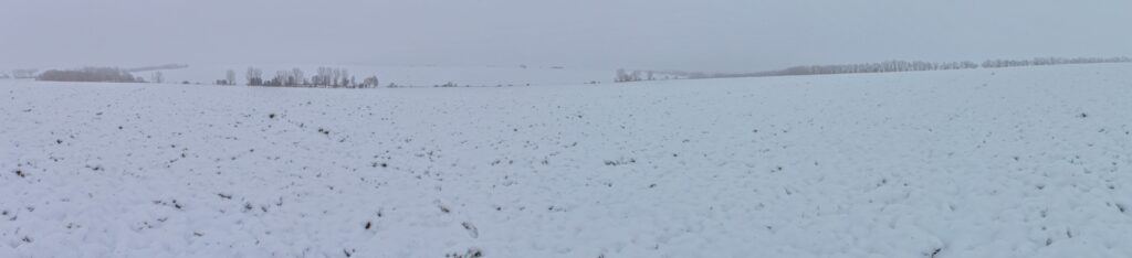 Brestovňa. Zasnežené pole. (r.2021/Canonsp.)